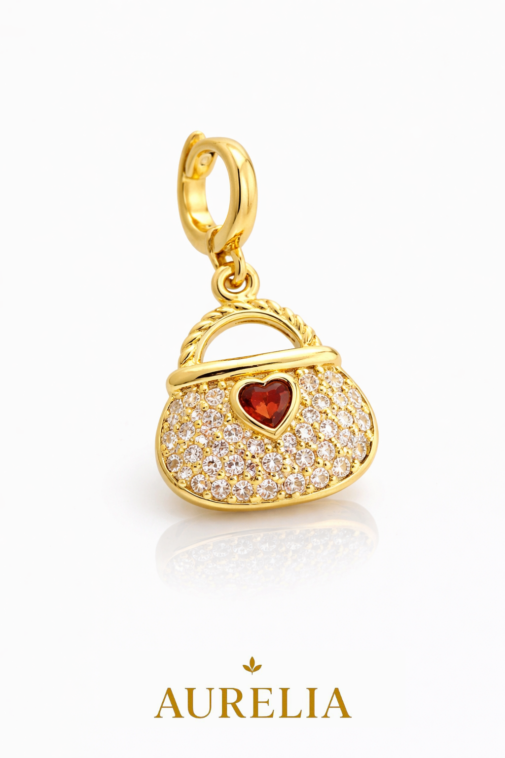 The Heart of Gold Bag Charm